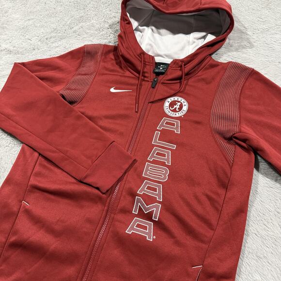 Alabama Crimson Tide Jacket Mens Small NCAA Football Full Zip Nike Field Hoodie - Picture 1 of 16